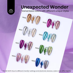 Beetles Gel Polish chrome powder purple color for holographic sparkle.