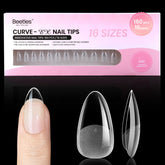 Beetles Curve-EX almond short 160pcs pack ready for secure long wear and easy DIY nails