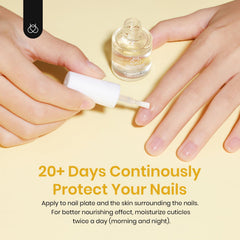 Beetles Cuticle Oil ingredients image features jojoba, olive oil, vitamin E for healthy care.