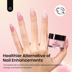 Beetles Dip Powder nails closeup shine and long-lasting wear preview