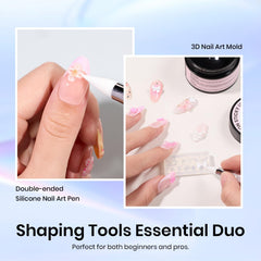 Beetles dotting tool with flowers bowknot mold for delicate accents.