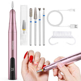 Beetles cordless nail drill rose gold front view for convenient home manicure use