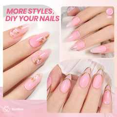 Beetles esmalte en gel rosa brillo duradero para uñas