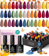 Beetles Fall Gel Polish Set with 20 colors for versatile autumn manicures