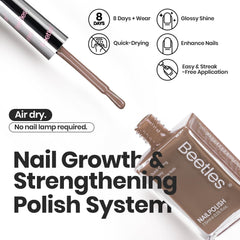 Beetles Fall Nail Polish Set nude-pink-brown shades suitable for everyday wear.