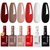 Beetles Fall Winter gel polish set: six bottle shades for at-home manicures.