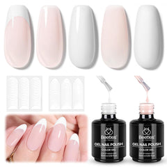 Beetles French Gel Polish Set nude bottle for classic French tips