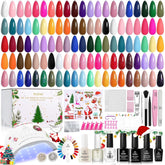 Beetles gel nail-kit 68-pcs with lamp for at-home manicures.