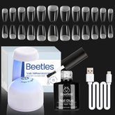 Beetles Gel Nail Kit coffin-504pcs-package for easy at-home manicure and nail tip extensions.