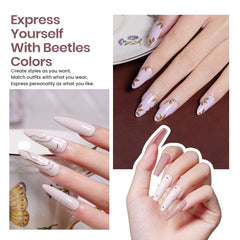 Beetles color b563 nude bottle with warm nude tone and subtle sheen