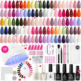 Beetles Gel Nail Polish Kit Contents showcase everything included for DIY mani-pedi projects