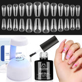 Beetles Gel Nail Kit LED lamp setup for at-home extensions and quick curing.