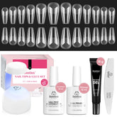 Beetles gel nail kit front view with coffin tips for easy at-home manicure.