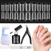 Beetles Gel Nail Kit lamp-on setup enables quick at-home extensions.