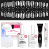 Beetles Gel Nail Kit Short Almond Mini Lamp for quick at-home curing