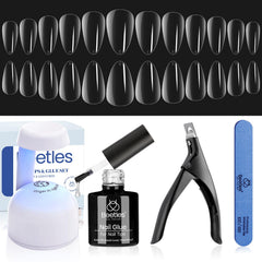 Beetles Gel Nail Kit Short Almond UV lamp demonstrates quick, even cure for DIY nails