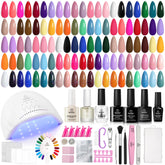 Beetles gel nail kit UV lamp in use for fast curing and glossy nails