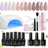 Beetles Gel Nail Polish Kit with UV lamp for at-home salon-quality nails