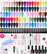 Beetles gel nail kit with UV light 97pcs for at-home travel manicures