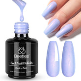 Beetles Gel Nail Polish Dreamy Blue bottle shows long-lasting color for DIY manicures.