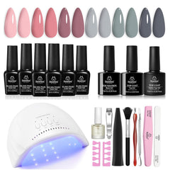 Beetles gel nail kit with UV-LED lamp for salon-grade at-home manicures.