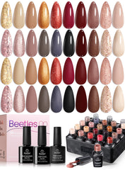 Beetles Gel Nail Polish Set 20 Colors Palette for versatile year-round looks
