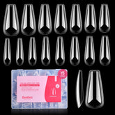 Beetles Gel Nail Tips coffin nails in 15 sizes for precise gel extensions at home.