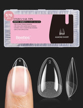 Beetles gel nail tips almond-etch-x durable extensions for long-lasting manicures