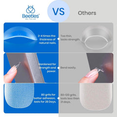 Beetles Gel Nail Tips quick 3-minute extension enables speedy DIY nails.