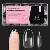 Beetles Gel Nail Tips 576-pcs short oval pack for DIY manicures