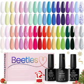 Beetles Gel Polish 36 shades Floral Rhapsody swatches for vibrant seasonal nail art.