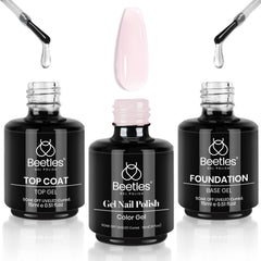 Beetles Gel Polish base coat bottle for smooth, lasting adhesion.