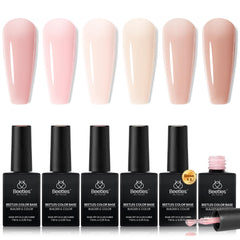 Beetles Gel Polish color-base nude application for quick nude nails.