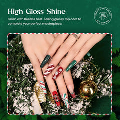 Beetles Gel Polish dark green swatch delivers rich, even coverage.