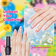 Beetles Gel Polish Doodle Dreams base coat application demonstrates smooth adhesion.