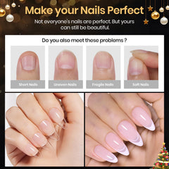Beetles Gel Polish full-cover nail tips showing no-shaping design.