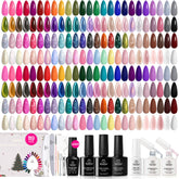Beetles Gel Polish Gift Set color swatches offering 100 shades for versatile nail looks