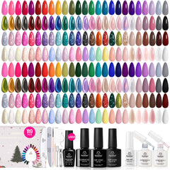 Beetles Gel Polish Gift Set color swatches offering 100 shades for versatile nail looks