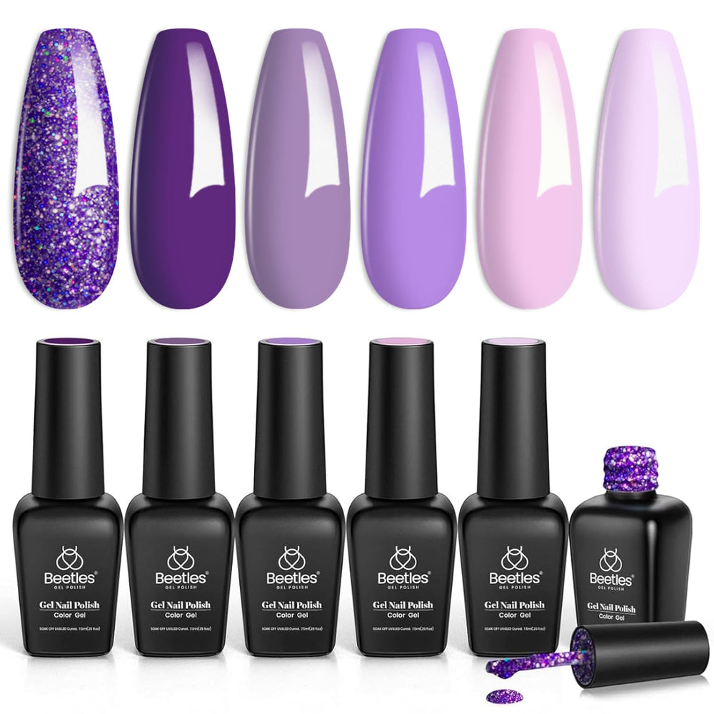 Beetles gel polish grape-vine bottle shows vibrant purple for elegant home manicures.