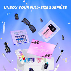 Beetles Gel Polish Kit UV lamp shown for fast gel curing.