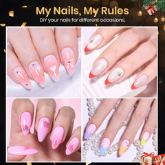 Beetles Gel Polish almond nail tips displaying 12 sizes for precise fit.