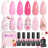 Beetles Gel Polish Pink Melody set box for stylish home manicure.