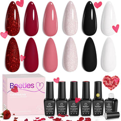 Beetles Queen of Hearts nude pink gel polish for everyday elegance and shine.
