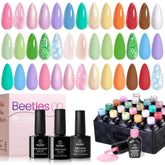 Beetles Gel Polish Set 20 Colors collection with vibrant pastels for versatile nail art.
