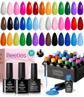 Beetles Gel Polish Set displays 20 neon colors for vibrant at-home nails