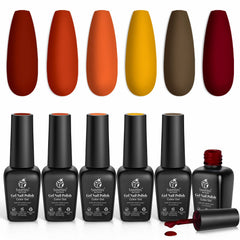 Beetles Gel Polish Golden Blessing bottle close-up with rich fall colors for elegant nails