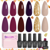 Beetles Gel Polish set packaging display showing winter colors for gifting and home use.