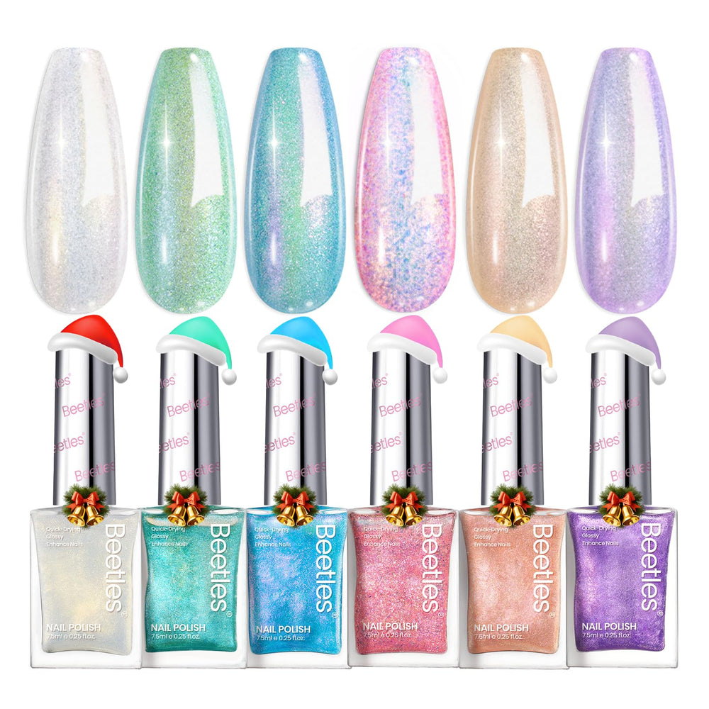 Beetles Glitter Nail Polish Pink Glimmer for quick salon-style nails.