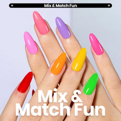 Beetles Glitter Neon nail polish bottles close-up highlighting shimmer and pigment.