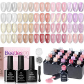 Beetles Glowy Grace box shows the complete gel nail kit for at-home manicures